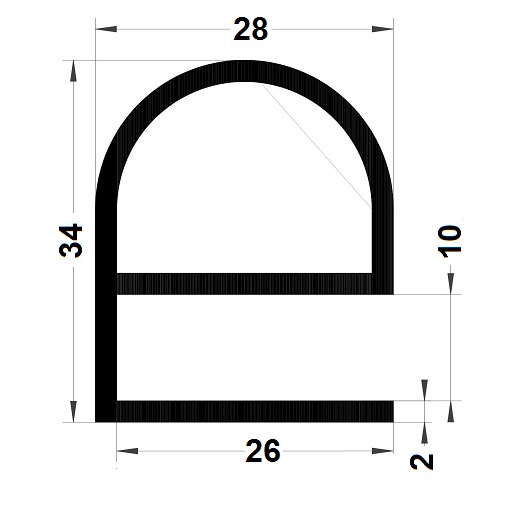 E Profile - 34x28 mm