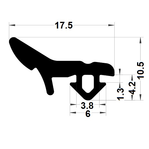 Carpentry gasket - 10,50x6 mm