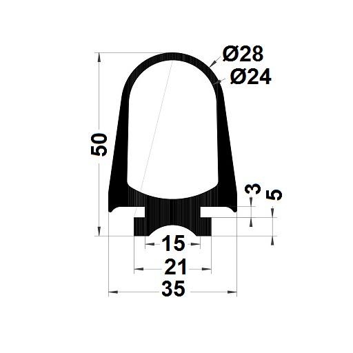 Joint tubulaire - 50x35 mm