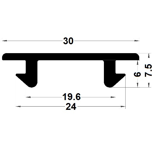 Groove cover - 7,50x30 mm