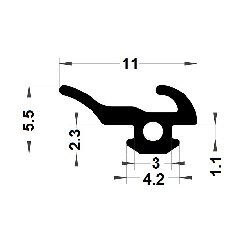 Carpentry gasket - 5,50x4,20 mm