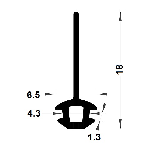 Carpentry gasket - 18x6,50 mm