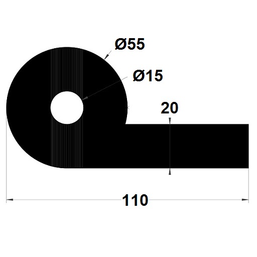 Note de musique - 55x110 mm