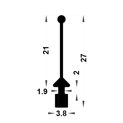 Joint menuiserie - 27x3,80 mm