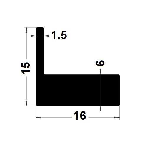 L Profile - 15x16 mm