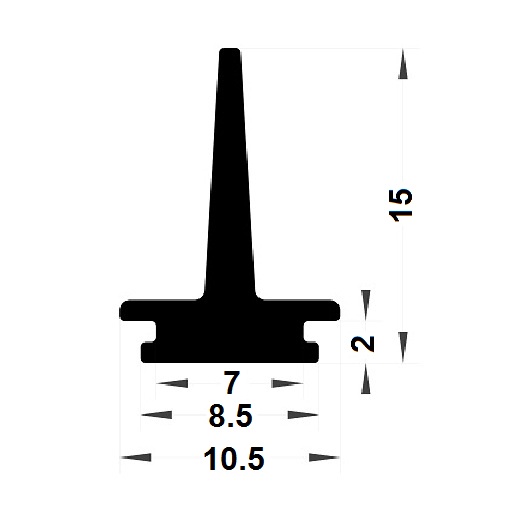 Joint menuiserie - 15x10,50 mm