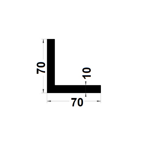 Profilé en L - 70x70 mm