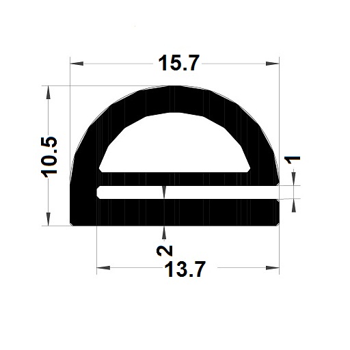 E Profile - 10,50x15,70 mm