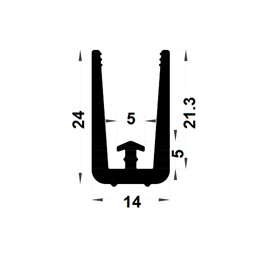 Veranda & conservatory gasket - 24x14 mm