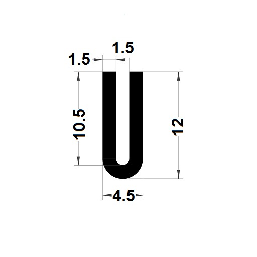 Round U Profile - 12x4,50 mm