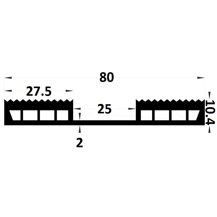 Joint drainant – 10,40x80 mm