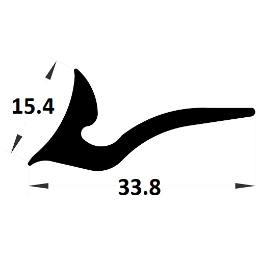 Joint véranda - 33,80x15,40 mm