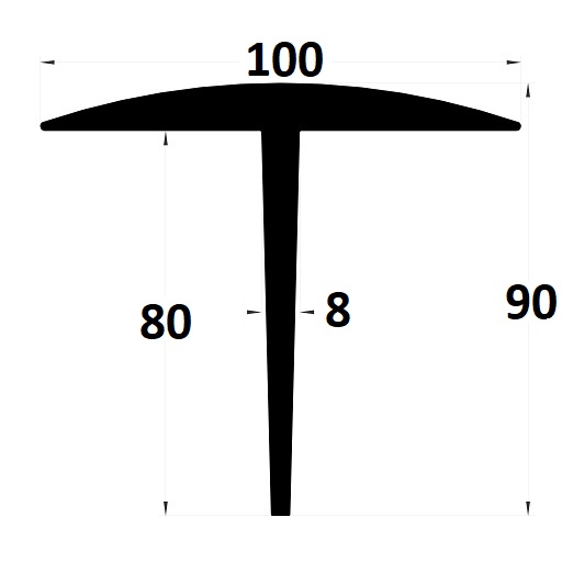 Weight bridge rubber - 90x100 mm